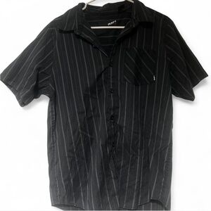 Rusty Men's Black Pinstripe Casual Shirt